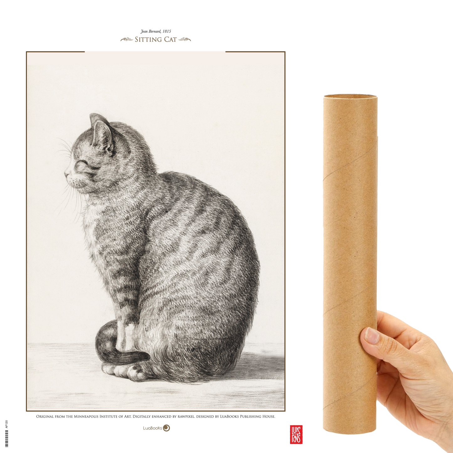 Sitting Cat de Jean Bernard - Print 30x45cm