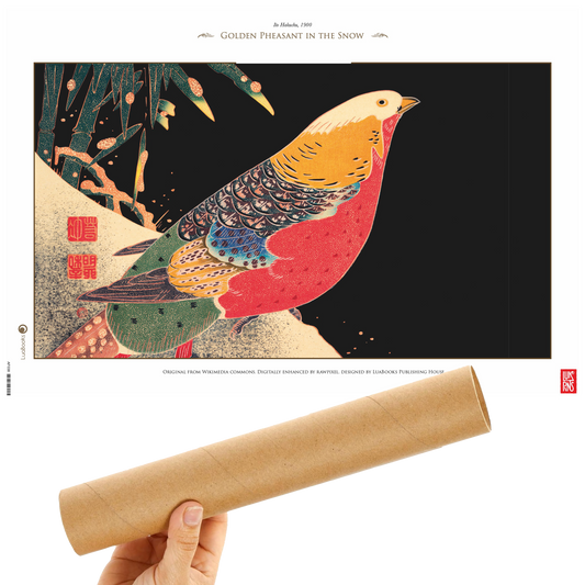 Faisán dorado en la nieve de Itō Jakuchū - Print 30x45cm