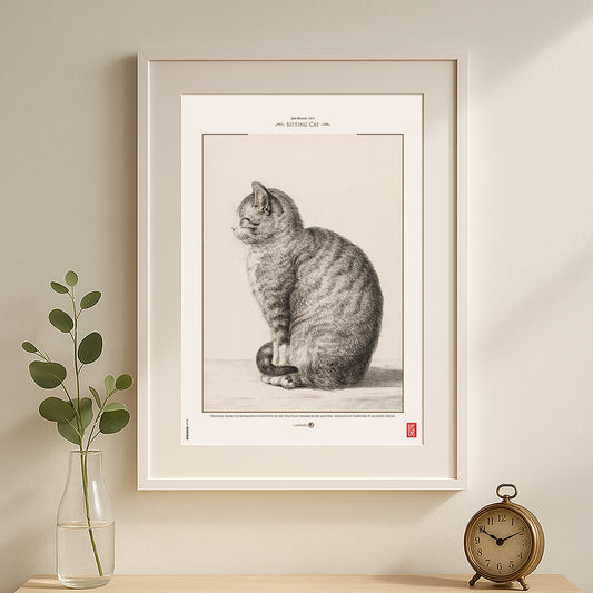 Sitting Cat de Jean Bernard - Print 30x45cm